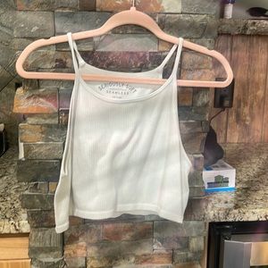 seamless white tank top